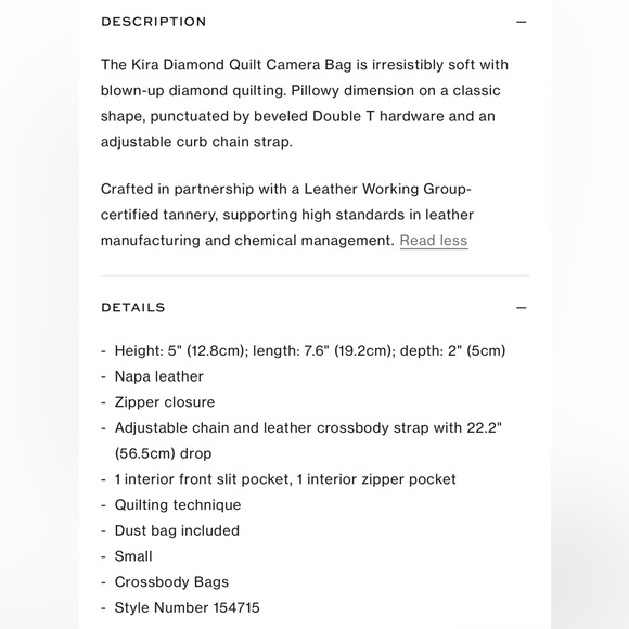 Tory Burch Black Leather Kira Diamond Quilt Camera Bag Crossbody - Picture 4 of 5